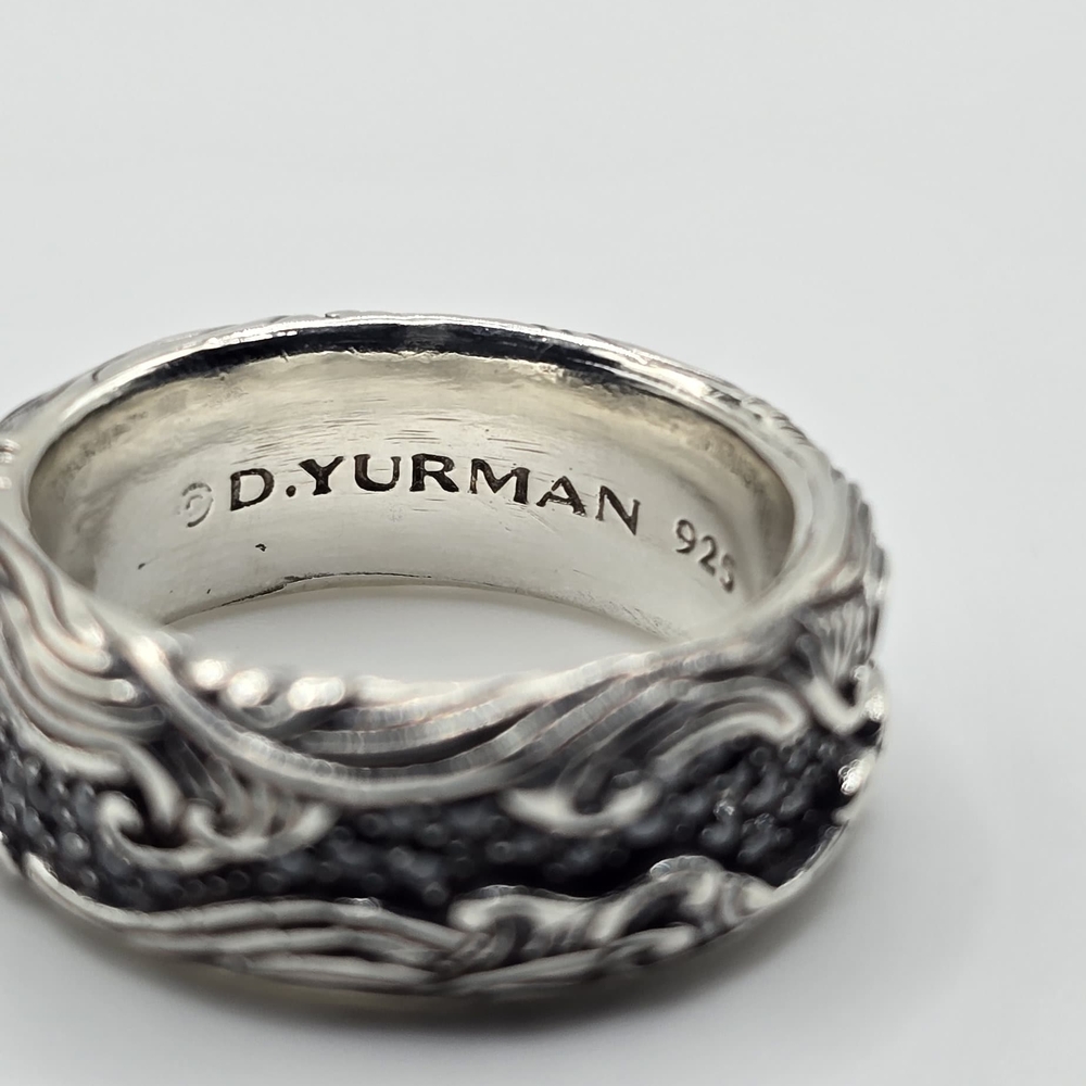 David Yurman Intricate Silver Men's Band - Picture 4 of 10